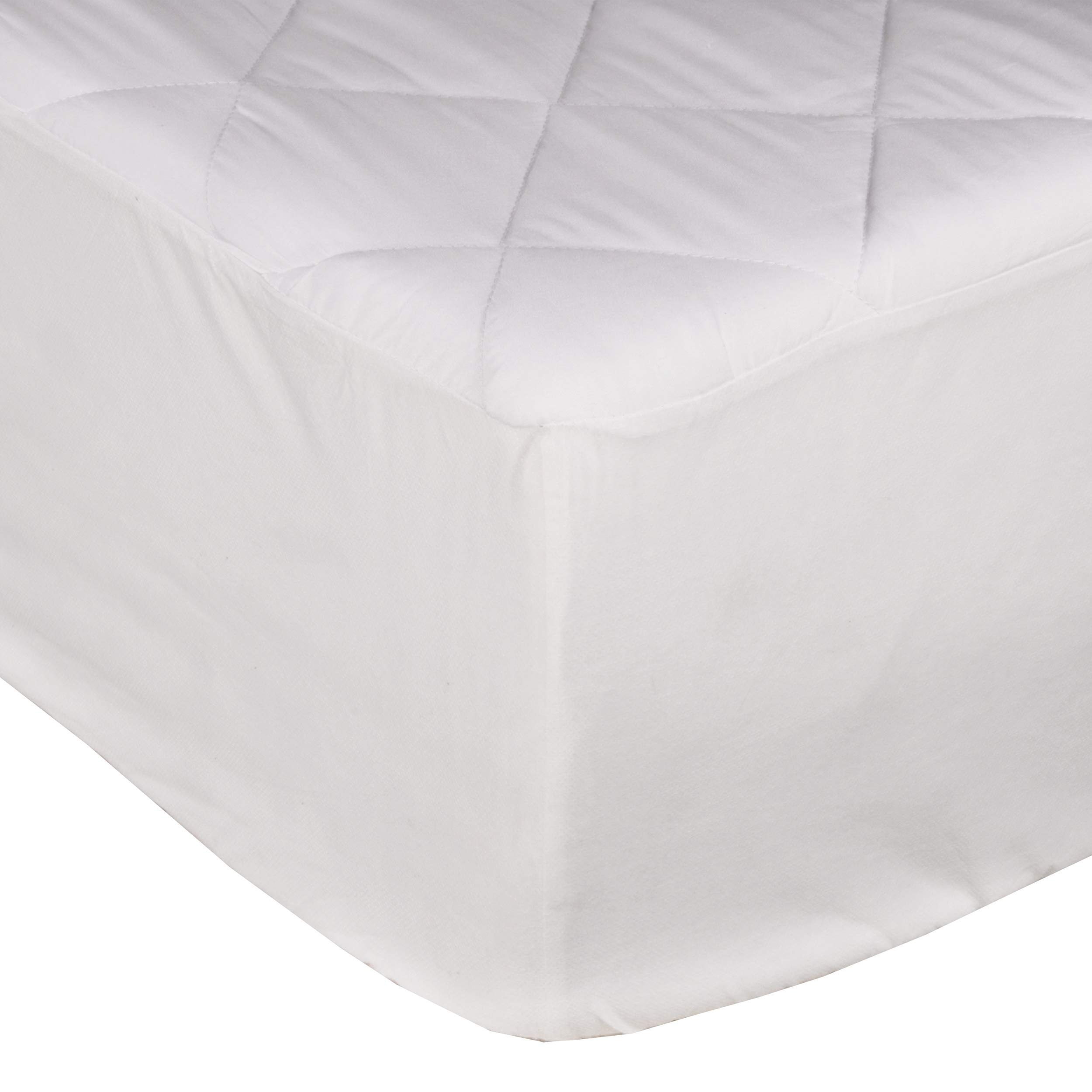 Sleepdown Quilted Fitted Mattress Protector/Pad With Extra Deep Pocket fits up to 30 cm, Double 135 x 190 cm