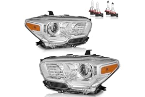 KarSpareHub Headlights Assembly for 2016-2023 Toyota Tacoma (Fits Models w/o Factory LED DRL Only) Headlamp Replacement Drive