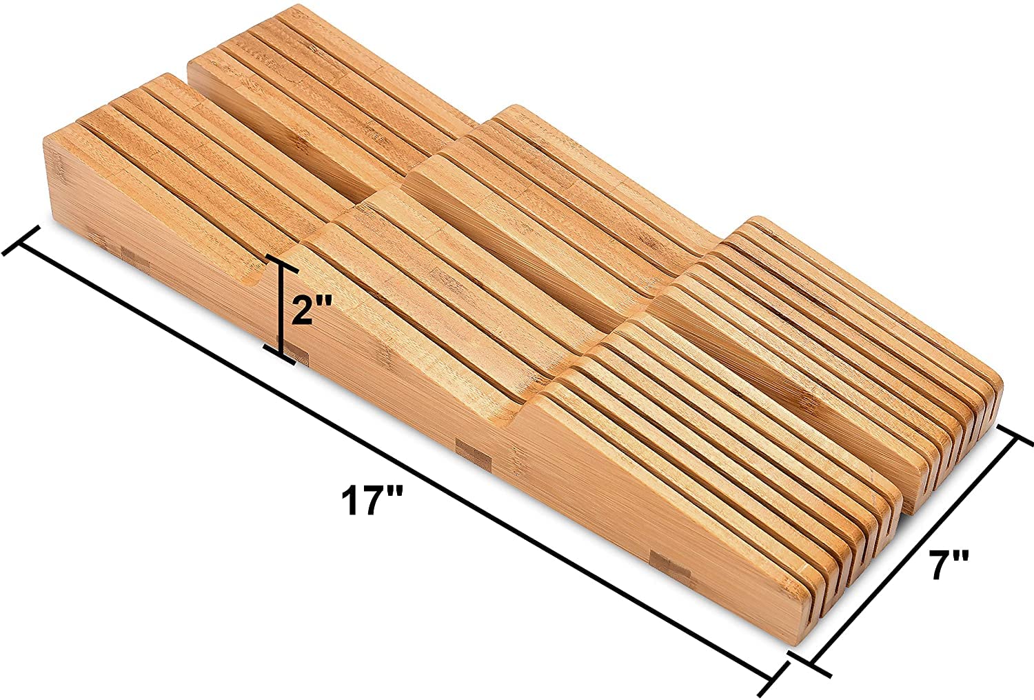 Homemaid Living In Drawer Knife Block Bamboo, Holds 16 Knives + Knife