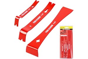 TOOLEAGUE 3Pcs Mini Flat Pry Bar Set,5-1/4",7-1/4"Small CrowBar,9-1/4" Beekeeper Scraper with Nail Puller,Woodworking Tools,Bee Hive Tool