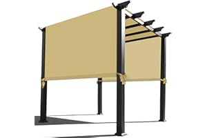 Alion Home Waterproof Pergola Covers - Pergola Replacement Canopy - Universal Replacement Canopy for Outdoor (16' L x 9' W, Sand)