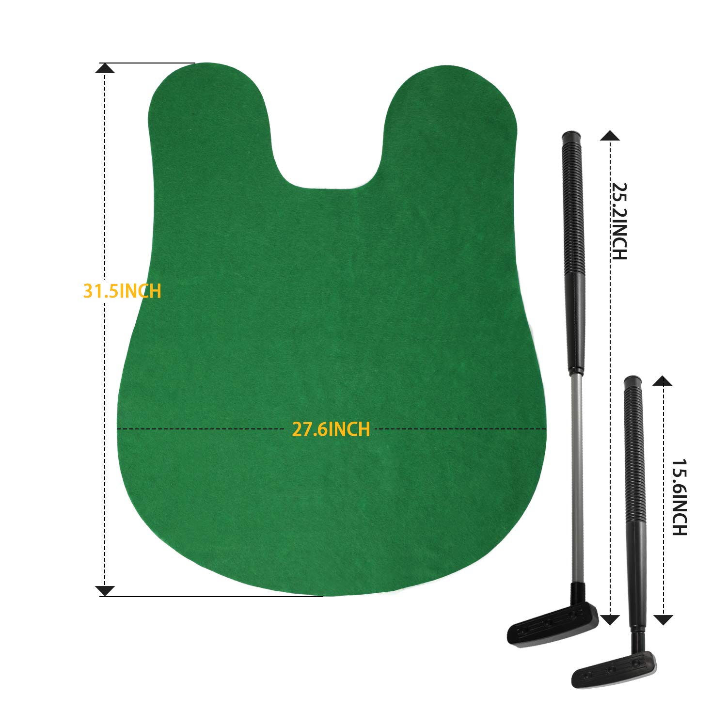 Poit Toilet Golf Game Toy Sets, Kid Golf, Indoor Practice Mini Golf Gift Set Golf Training for Men and Children