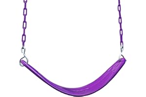 Gorilla Playsets 04-0002-P/P Extreme-Duty Swing Belt with Coated Chains - Plum with Purple Chains