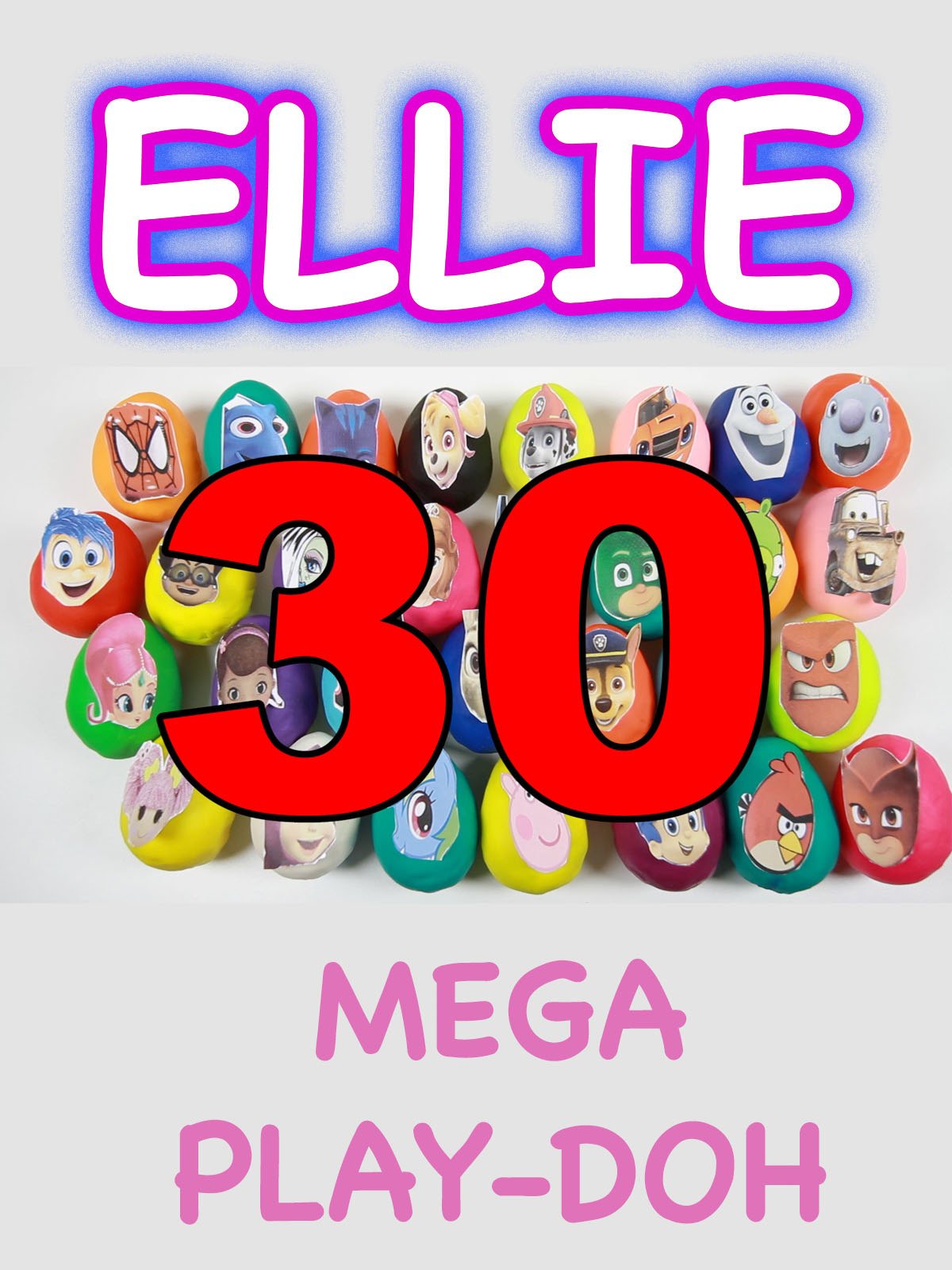 30 play doh surprise eggs