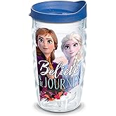 Tervis Disney - Frozen 2 - Anna & Elsa's Journey Made in USA Double Walled Insulated Tumbler Travel Cup Keeps Drinks Cold & Hot, 10oz Wavy, Classic
