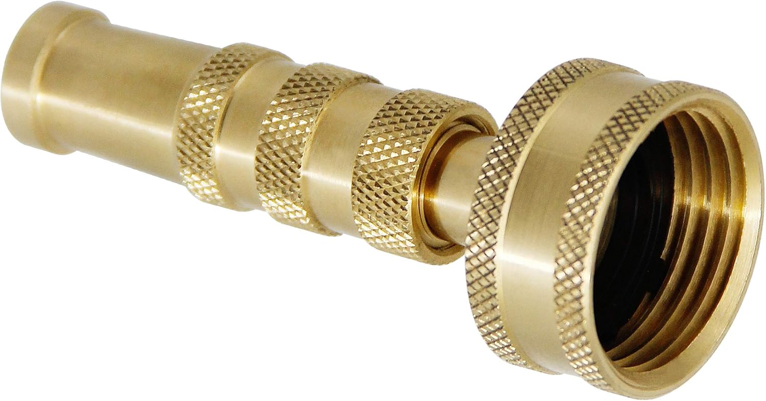 ATDAWN Brass Hose Nozzle, Heavy-Duty Brass Adjustable Twist Hose Nozzle, 2 Pack (3") : Garden & Outdoor
