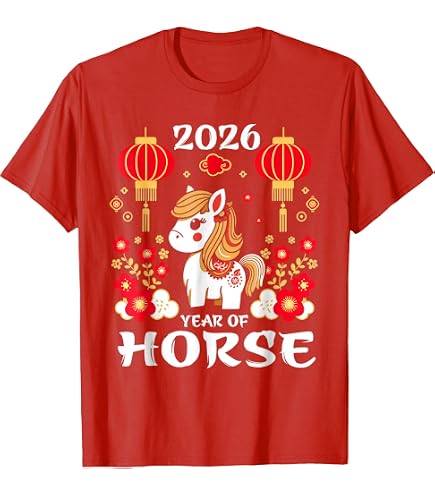 Amazon.com: Chinese New Year 2026 Year of The Horse T-Shirt
