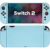 TIKOdirect Protective Case for Switch 2, Soft Skin Full Protective Cover with Classic Color, Silicone Slim Shockproof Back and Grip Case Only for Switch 2 2025, Blue