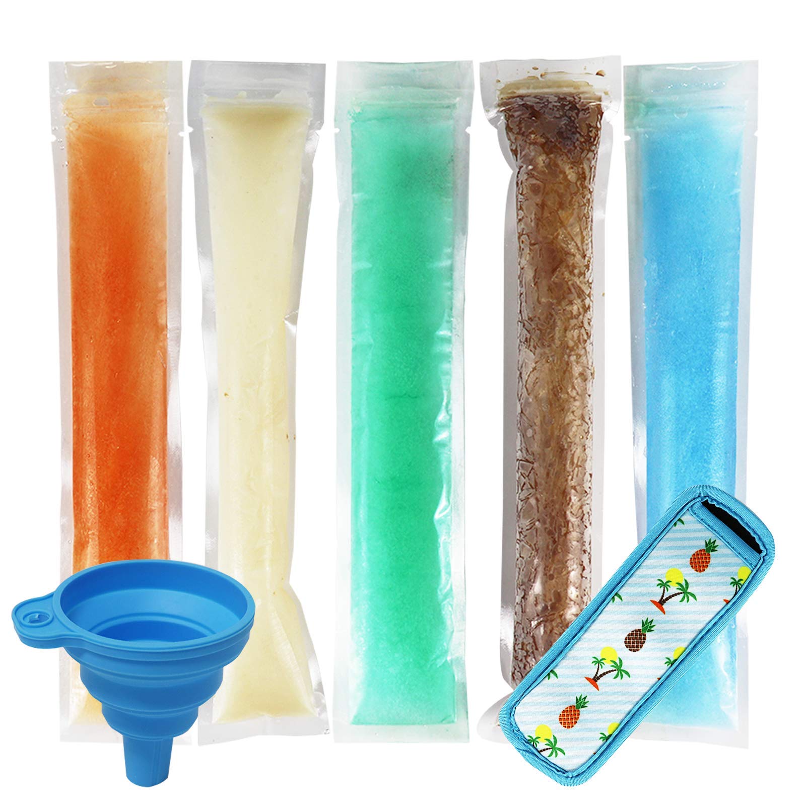 Buy LOKiVE Disposable Ice Popsicle Bags Set,100 Pack 10.8 x 2.2 inches Ice Pop Bags Popsicle
