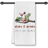 CosxHabitat Pickleball Cocktail Gifts Kitchen Dish Towels for Women Men,Pickleball Cocktail Hand Tea Towels for Kitchen Bathroom Decor,16x24 Inches