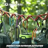 BROTREE Small Carabiner Clips Mini Locking Carabiner 6cm Aluminum D-Ring view 6