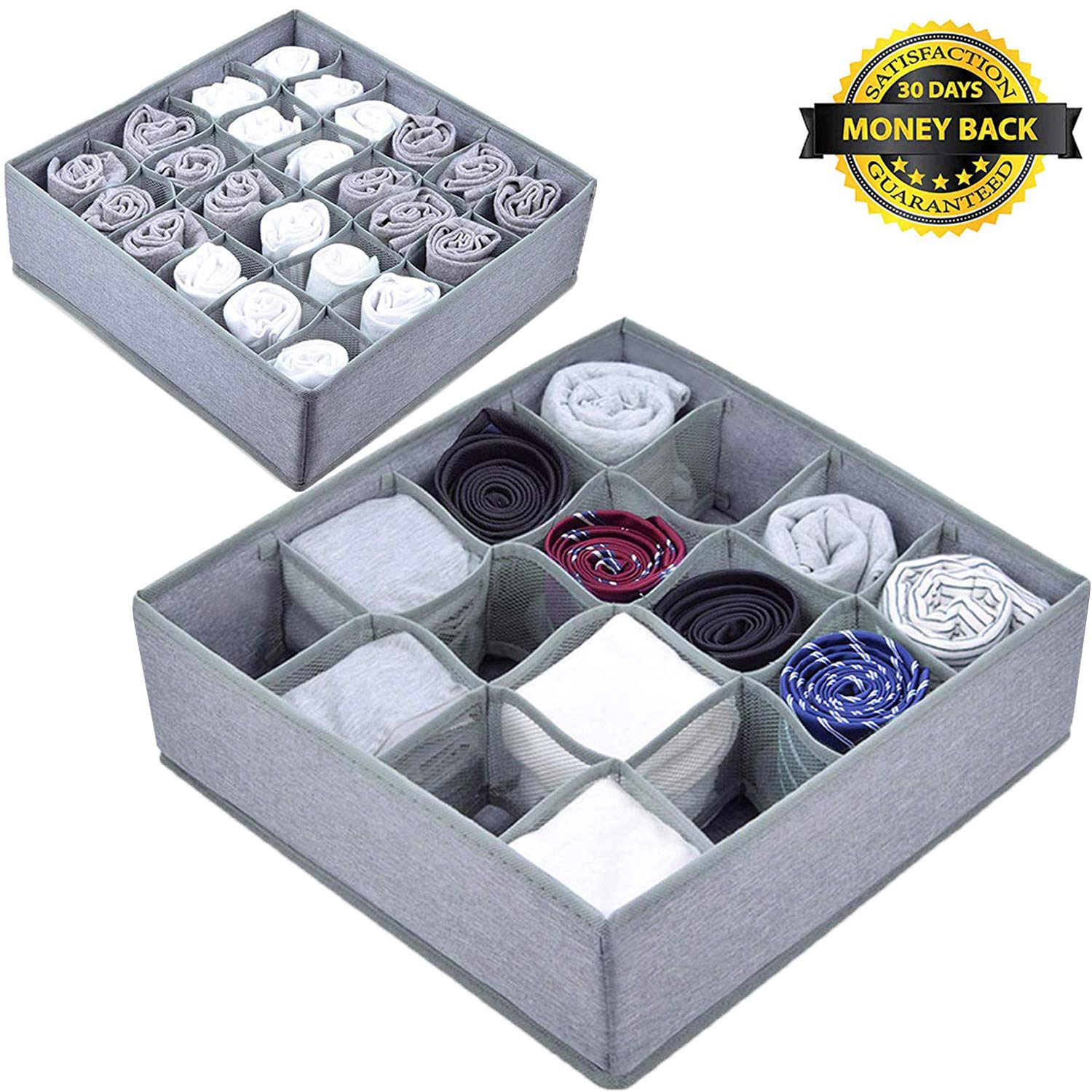 Yomfun Socks Organizers Underwear Drawer Organizer Foldable Cloth