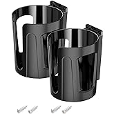 TRANSWARPS Large Wall Cup Holder, Universal Multi Size Mug Holder (2-Pack) | Holds8-40 oz. Bottles, Coffee and Other Big Drinks in 3.15"-3.93"