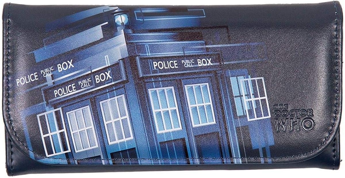 Doctor Who Purse - Embossed Women's Wallet - Gradient TARDIS Design: Clothing