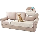 H.VERSAILTEX Couch Cover for Dogs Washable 100% Waterproof Sofa Cushion Cover Dog Bed Cover Non-Slip Pet Blanket for Sofa Cushion Protector, 35" x 74", Ivory