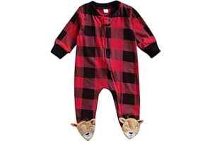 Kuriozud Newborn Baby Girl Boy Footie Romper One Piece Jumpsuit Sleeper Infant Clothes