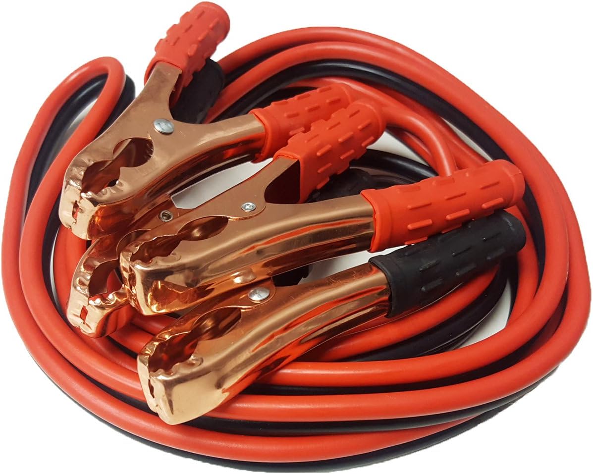 Jumper Cables No Tangle Booster 12 Foot Long, 10 Gauge, 200 Amp, With Free Travel Carrying Case