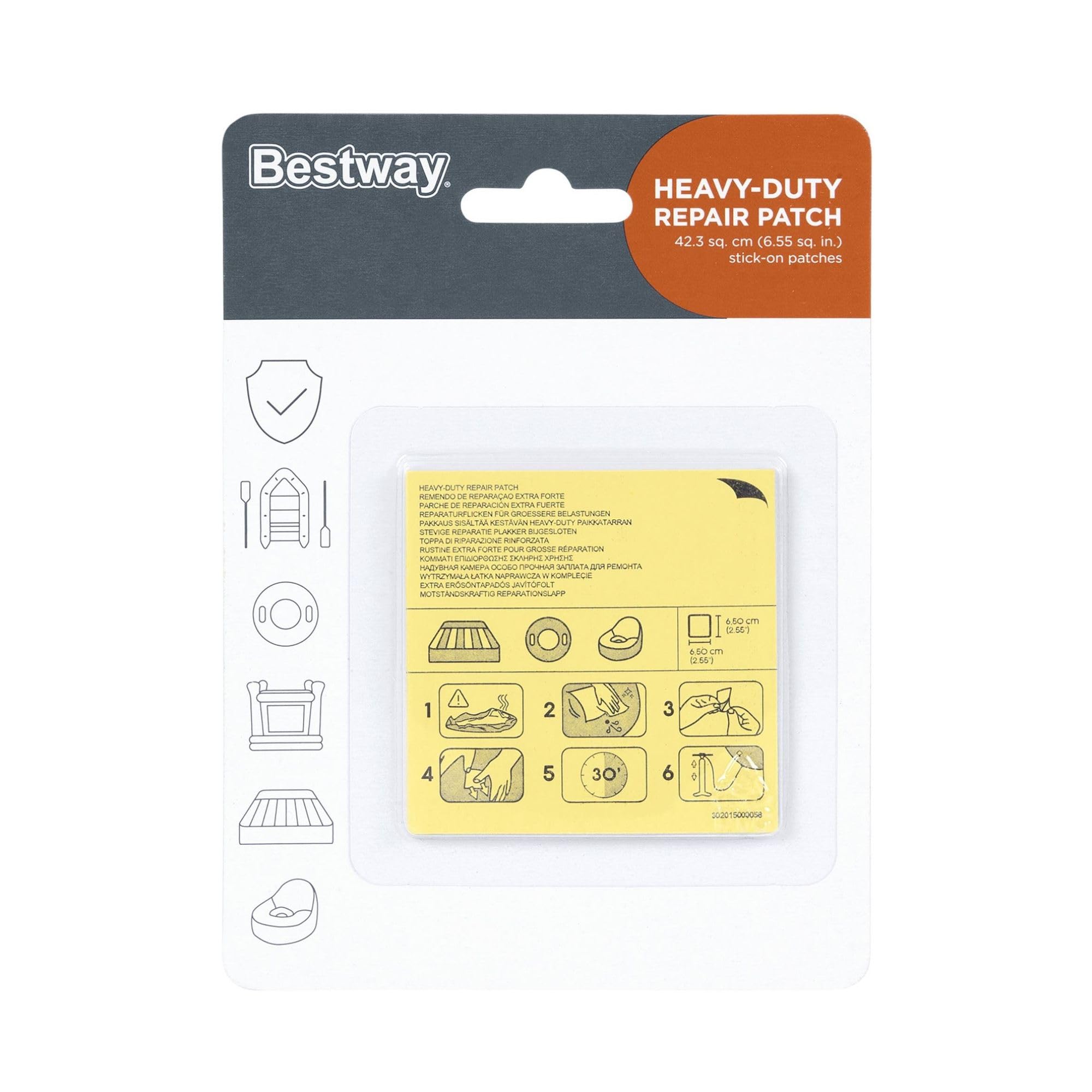 Bestway Heavy Duty Repair Patch, Swimming Pool Patch Repair Kit, Pool Puncture Repair Patch, 10 Patches