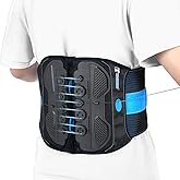 T TIMTAKBO Lumbar Support Belt,Back Brace for Lower Back Pain Women Men,Decompression Lower Back Support Belt for Herniated Disk,Sciatica,Scoliosis,Discectomy(Black-SM