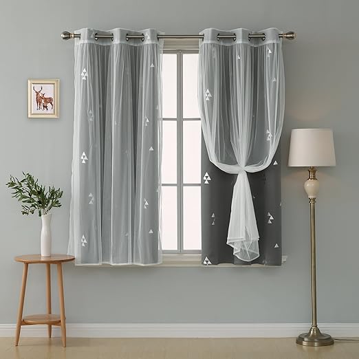 Amazon Com Deconovo Mix And Match Curtain Set 2 Piece Triangle