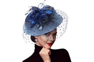 AQOKKA Women Fascinators Hats Flower Fascinators with Headband and Clip Tea Party Headwear for Women and Girls