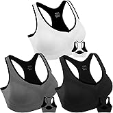 Double Couple Women Racerback Sports Bras for Women High Impact Workout Yoga Gym Fitness Bra