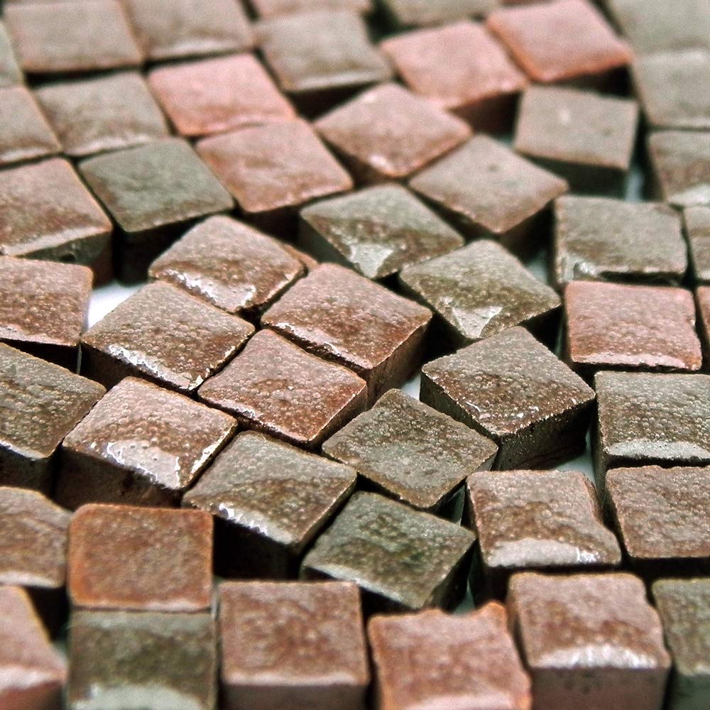 Micro Mosaic Tiles 3/16inch 5x5mm, 1000 pcs, Pale Brown red, RC04