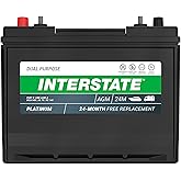 Interstate Batteries Marine/RV Battery 12V 70Ah 750CCA Group 24 AGM