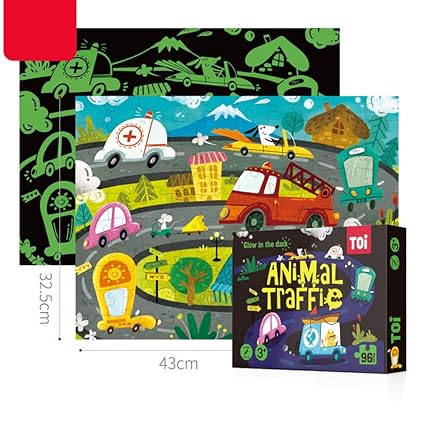 DYTesa 96Pcs Noctilucence Puzzles Kids Educational Toy