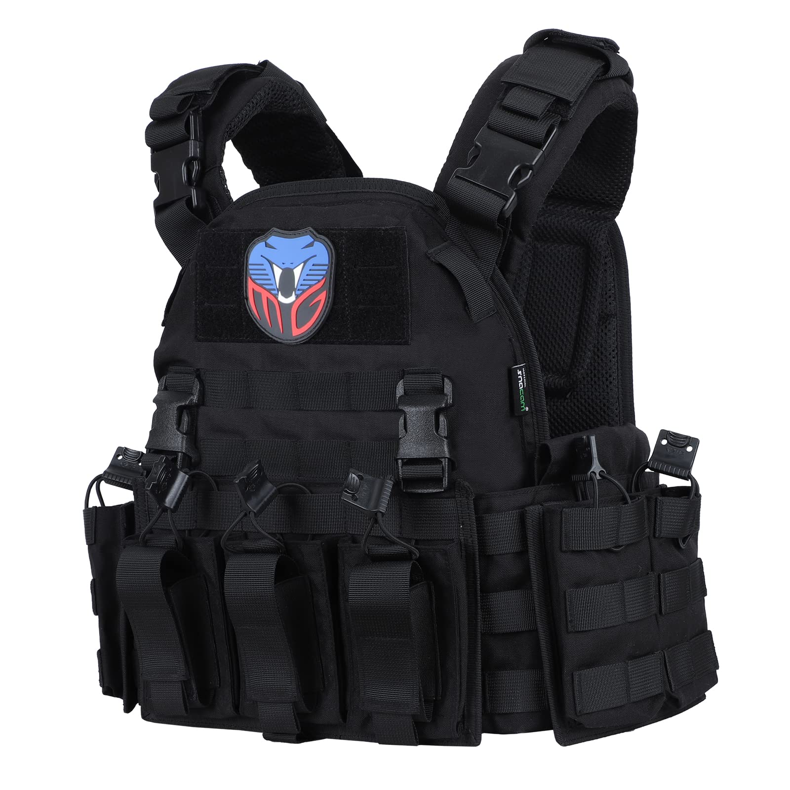 Photo 1 of Snacam Tactical Vest for Men Molle Security Airsoft Vest Adult (Black)