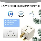 SOHAL 2 Way Double Plug Adaptor Cube UK Socket Extension Power Adapter for LED view 6