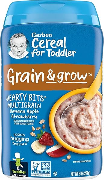 GERBER BABY CEREAL HEARTY BITS MULTIGRAIN CEREAL BANANA...