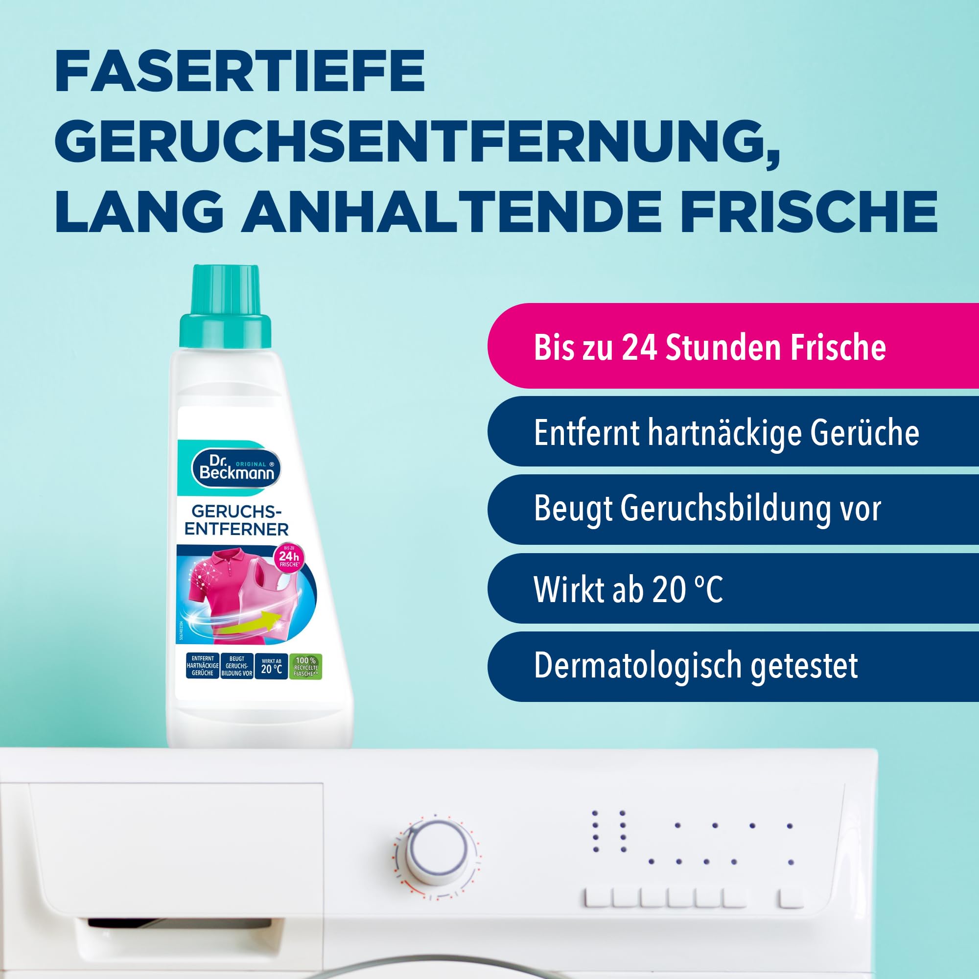 Dr. Beckmann Geruchsentferner | entfernt hartnäckige Gerüche fasertief | aktiviert Frische | mit angenehmen Duft | 1x 500 ml 3