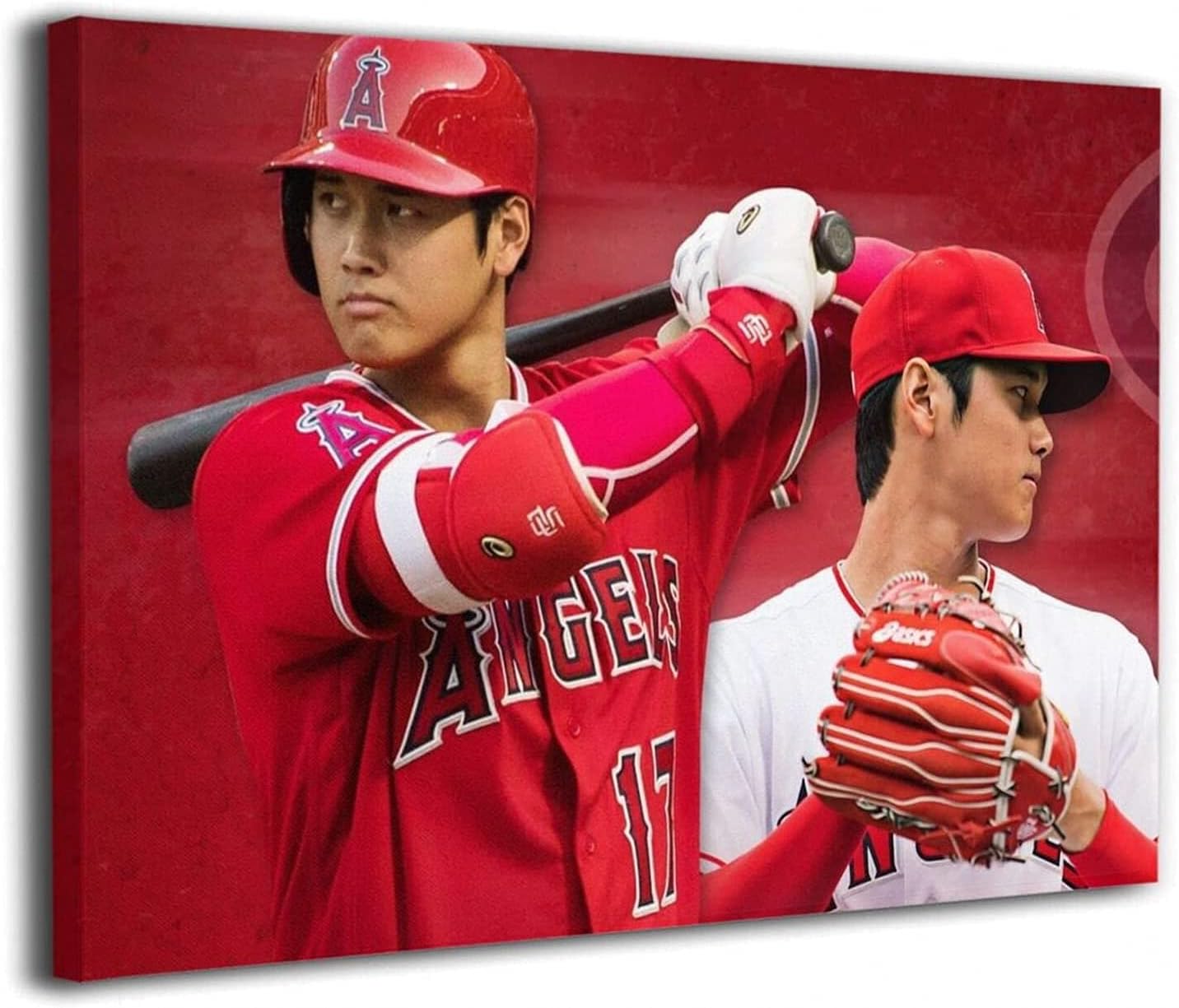 Amazon Co Jp 壁紙 壁画 油絵 絵画 アートパネル 大谷翔平 油絵の複製 ポスター 壁掛け 壁飾り 部屋飾り オフィス 玄関 店 寝室 ダイニング 廊下 贈り物 40x50cm フレームレス ホーム キッチン