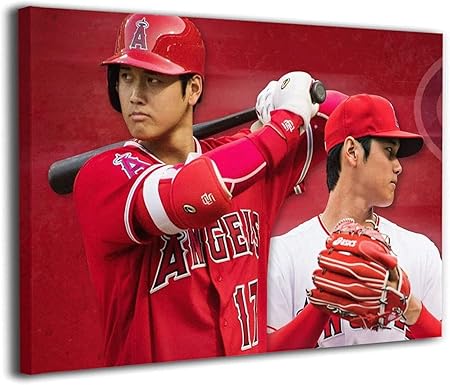 Amazon Co Jp 壁紙 壁画 油絵 絵画 アートパネル 大谷翔平 油絵の複製 ポスター 壁掛け 壁飾り 部屋飾り オフィス 玄関 店 寝室 ダイニング 廊下 贈り物 40x50cm フレームレス ホーム キッチン