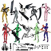 Pthjswj T13 Action Figure Set - (Assembled) 3D Printed Action Figure, Titan 13 Action Figure, Multi-Jointed Movable Dummy 13, Robot Action Figure, Birthday Gifts for Boys, Girls Desktop Decorations
