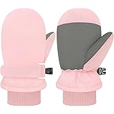 Olreco Baby Toddler Mittens Waterproof Toddler Snow Gloves Infant Baby Mittens Winter Kids Ski Gloves for Boys Girls
