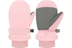 Olreco Baby Toddler Mittens Waterproof Toddler Snow Gloves Infant Baby Mittens Winter Kids Ski Gloves for Boys Girls