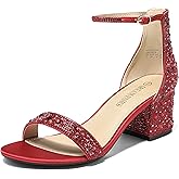 DREAM PAIRS Womens Low-Chunk Low Heel Pump Sandal