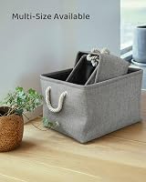 Mangata Foldable Storage Box Large Grey with Handles view 2