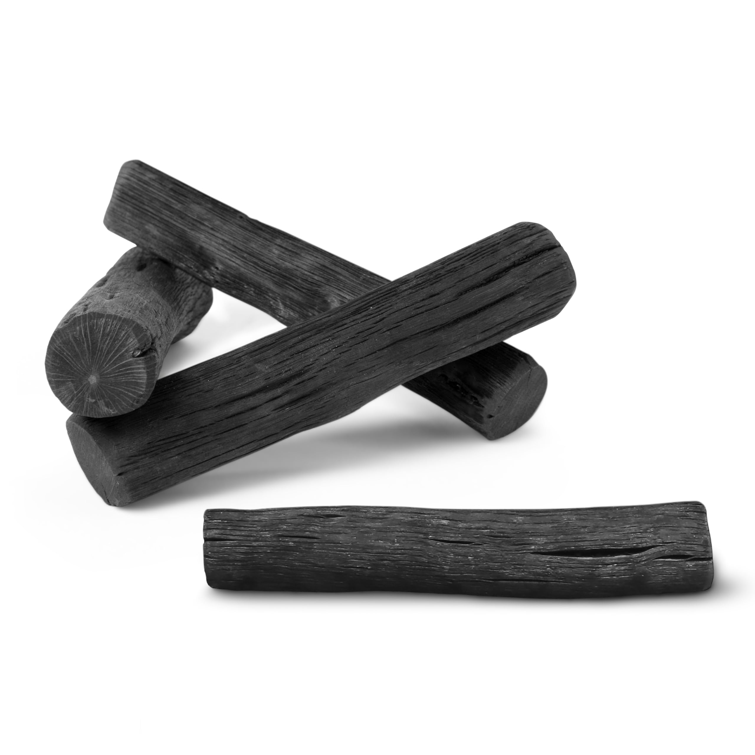 BLACK+BLUM | Charcoal Water Filter Sticks | Traditional Japanese Charcoal Water Filter System, Hydration + Carbon Filter for Water Bottles + Water Dispensers | 4 Pieces, Last 6 Months Each, Wood Black