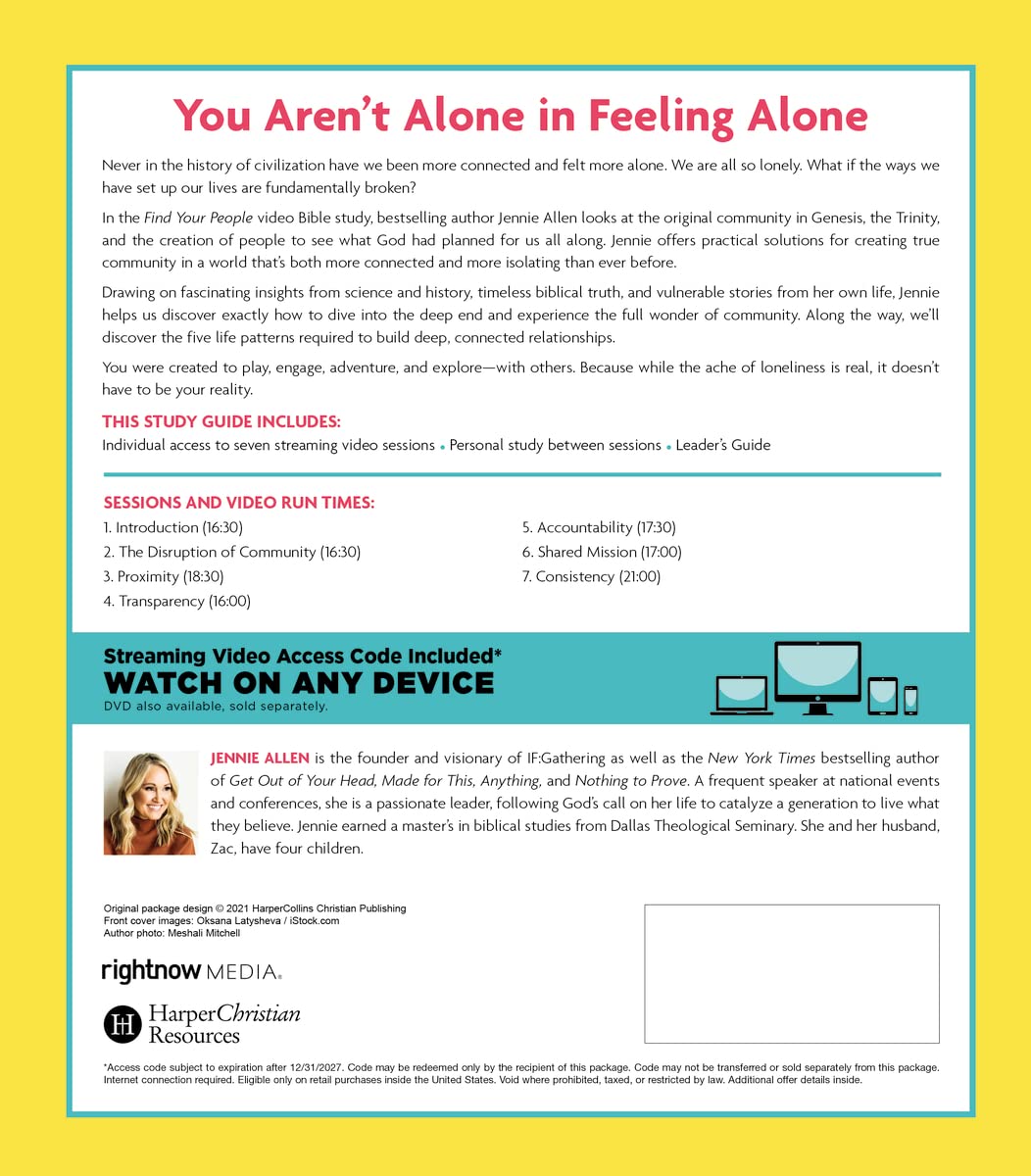 Find Your People Bible Study Guide plus Streaming Video: Building Deep Community in a Lonely World Find Your People Bible Study Guide plus Streaming Video: Building Deep Community in a Lonely World Paperback Kindle