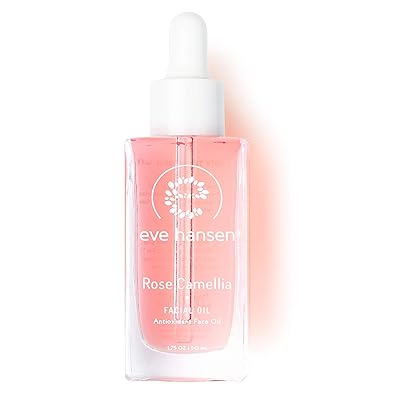 Eve Hansen Rose Camellia Facial Oil | Antioxidant Rich Anti-Aging Moisturizer with Rosehip, Grapeseed, Vitamin E, Squalane | for fine lines, wrinkles, dry skin, acne scars 1.7 oz