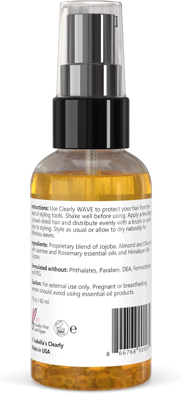 Clearly WAVE, Nourishing Hair Oil, Thermal Protector to Prevent Against Damage and Breakage, 60 ml (Pack of 1) - Image 3