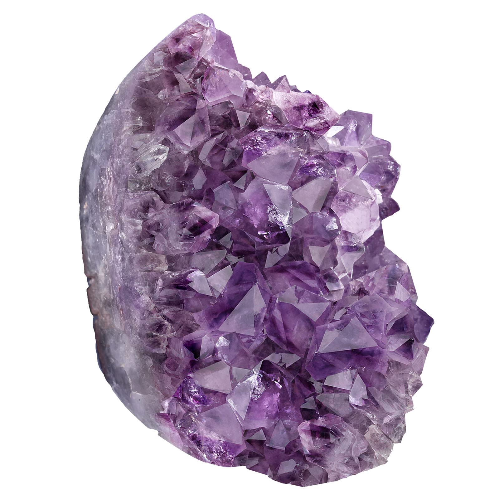 Nupuyai Natural Amethyst Crystal Quartz Cluster, Mineral Geode Druzy Specimen Stone for Reiki Healing Home Decoration (500-600g)