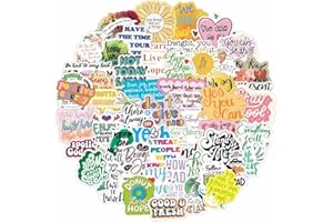 QIYUYA 200pcs Inspirational Stickers Pack Vinyl Motivational Stickers for Water Bottle Adults Women Teen Boy Girl, Affirmation Quote Positive Stickers Decals for Laptop Journal Hydroflask Computer Phone Case