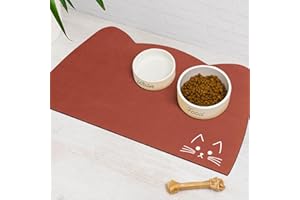 AYIASHIAB Cat Food Mat Non Slip Absorbent, Cat Bowl Mat Quick Dry Dog Food Mat, Eco-Friendly Cat Matt for Food and Water Pet Supplies 10"x18.4"
