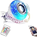 Jetencn Bluetooth Light Bulb with Speaker, Smart LED Music Play Bulb with 24 Keys Remote Control 12W Power E26 Base Changing 