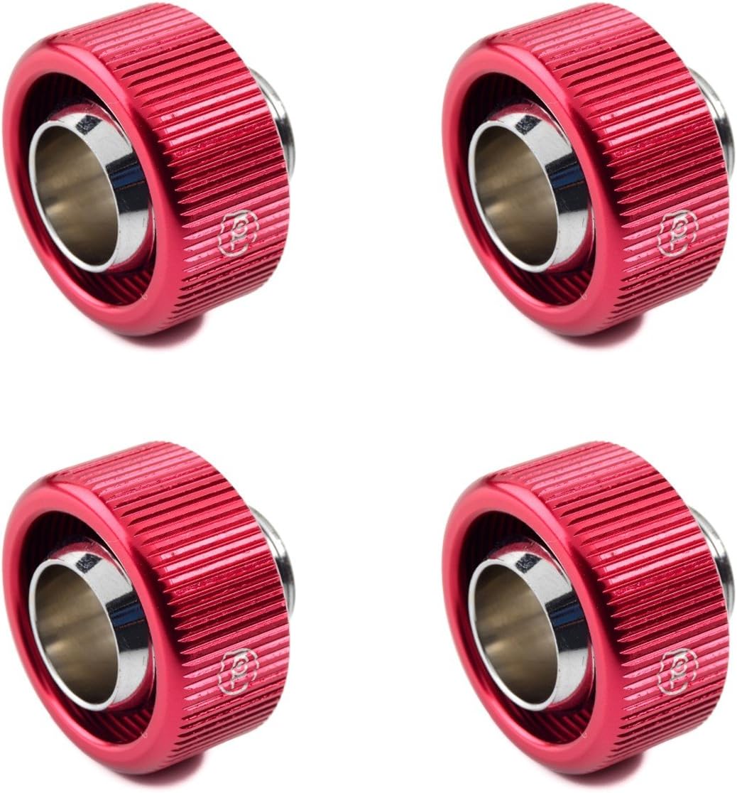 Bitspower Touchaqua G1/4" Compression Fitting For Soft Tubing - ID 1/2" OD 3/4" (Red) (2 PCS )