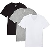 2(X) IST Mens Essential Cotton V-Neck T-Shirt 3-Pack